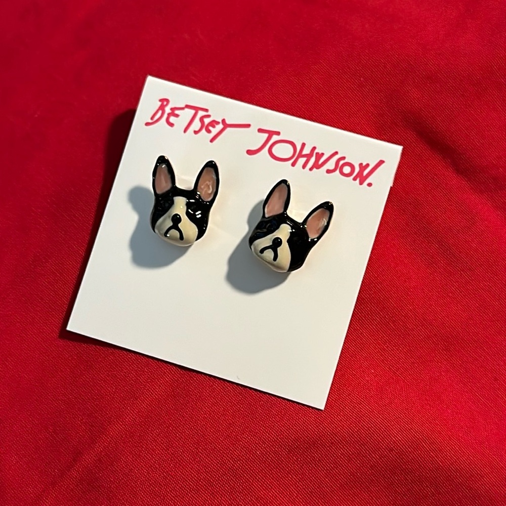 Betsey Johnson dog earrings